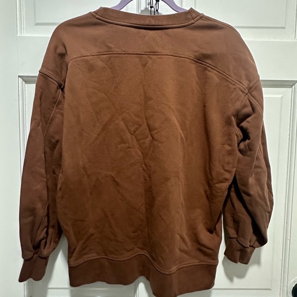 Lululemon Perfectly Oversized Crew Roasted Brown S/M - Picture 4 of 6